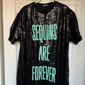 RARE Taylor Swift Sequins are Forever Life of a Showgirl t-shirt dress